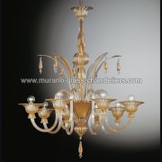 【MURANO GLASS CHANDELIERS】イタリア・ヴェネチアンガラスシャンデリア8灯「INCANTO」（W850×H1000mm）