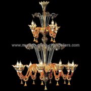 【MURANO GLASS CHANDELIERS】イタリア・ヴェネチアンガラスシャンデリア12灯「LAVINA」（W980×H1300mm）<img class='new_mark_img2' src='https://img.shop-pro.jp/img/new/icons1.gif' style='border:none;display:inline;margin:0px;padding:0px;width:auto;' />