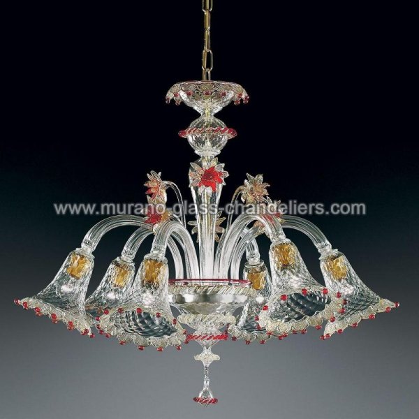 MURANO GLASS CHANDELIERSۥꥢͥ󥬥饹ǥꥢ6ROSALBAסW740H580mm