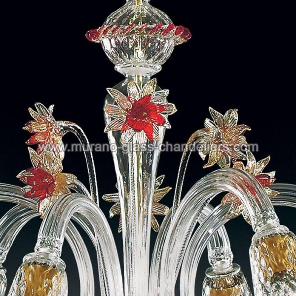 MURANO GLASS CHANDELIERSۥꥢͥ󥬥饹ǥꥢ6ROSALBAסW740H580mm