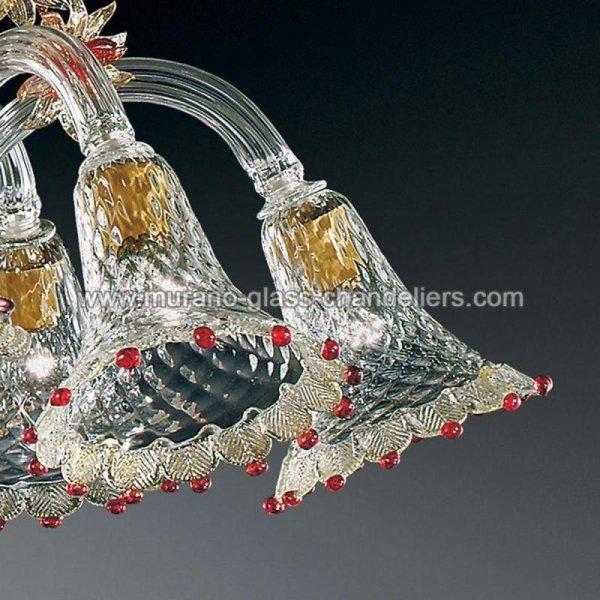 MURANO GLASS CHANDELIERSۥꥢͥ󥬥饹ǥꥢ6ROSALBAסW740H580mm