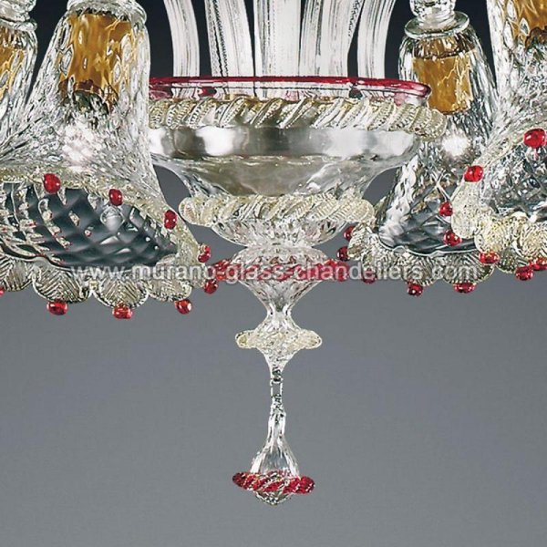 MURANO GLASS CHANDELIERSۥꥢͥ󥬥饹ǥꥢ6ROSALBAסW740H580mm