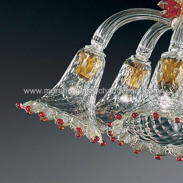 MURANO GLASS CHANDELIERSۥꥢͥ󥬥饹ǥꥢ6ROSALBAסW740H580mm