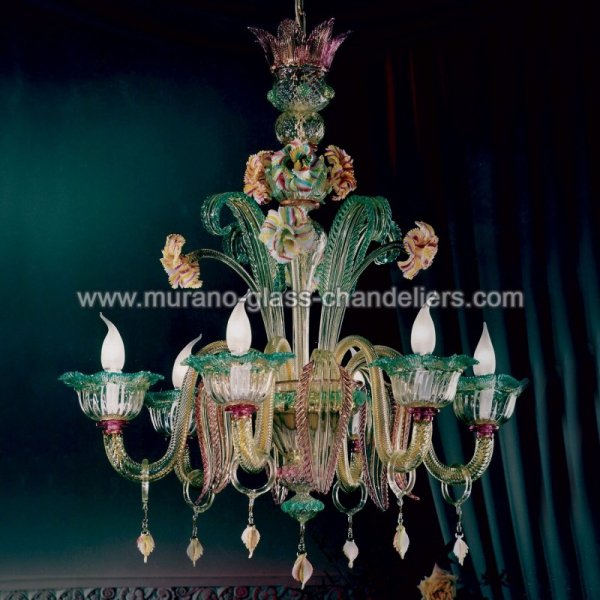 MURANO GLASS CHANDELIERSۥꥢͥ󥬥饹ǥꥢ6SAN MARCUOLAסW700H800mm