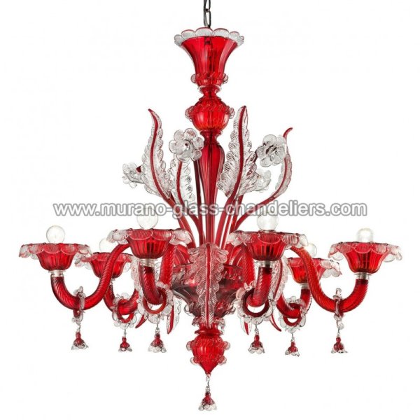 MURANO GLASS CHANDELIERSۥꥢͥ󥬥饹ǥꥢ6SANTA LUCIAסW750H750mm