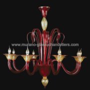 【MURANO GLASS CHANDELIERS】イタリア・ヴェネチアンガラスシャンデリア8灯「DEBBIE」（W1050×H900mm）