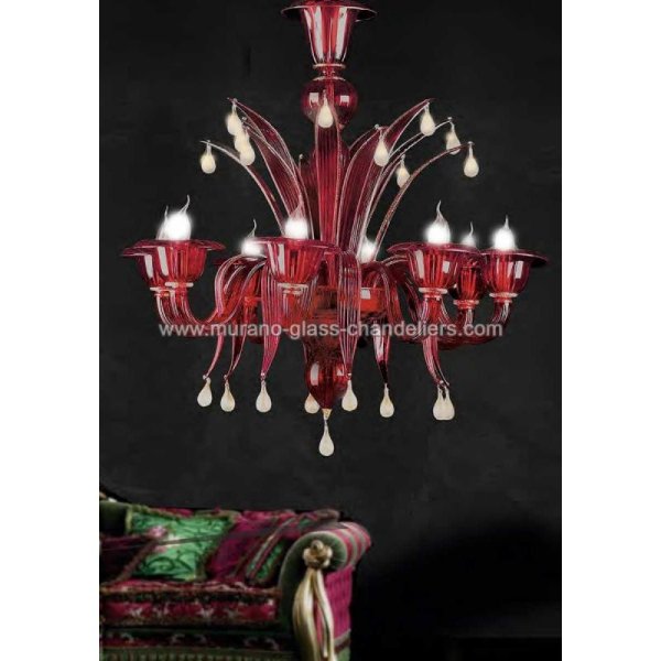 MURANO GLASS CHANDELIERSۥꥢͥ󥬥饹ǥꥢ8DRACOסW760H830mm