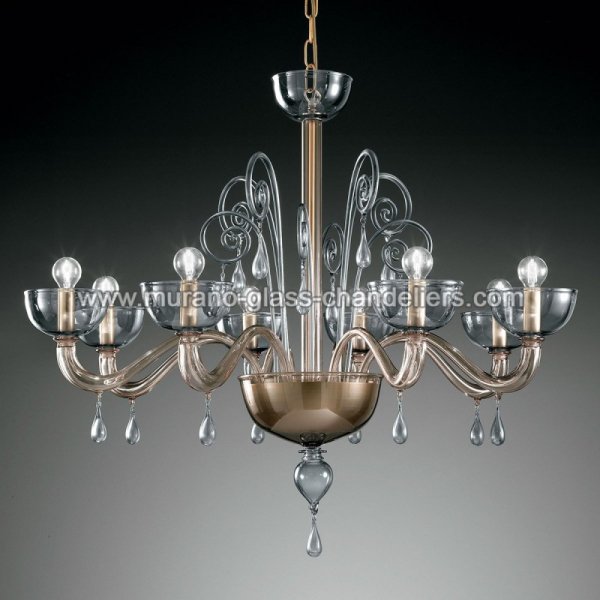 MURANO GLASS CHANDELIERSۥꥢͥ󥬥饹ǥꥢ8DUNCANסW940H760mm