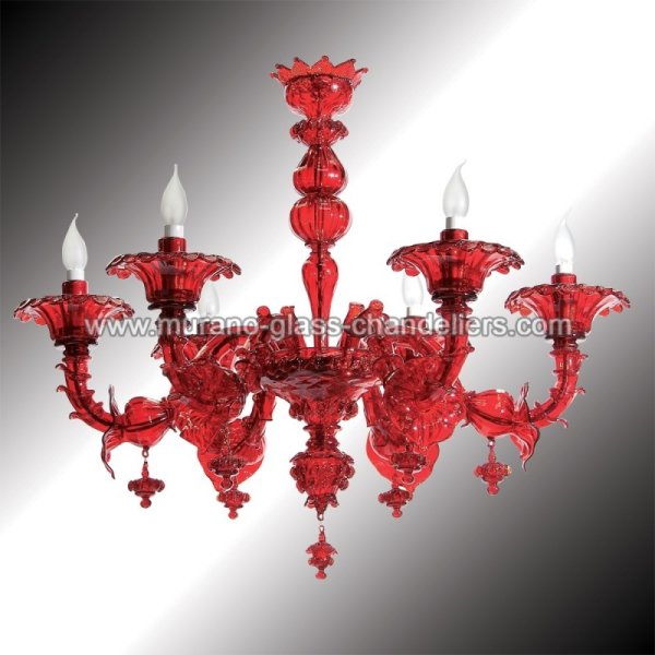 MURANO GLASS CHANDELIERSۥꥢͥ󥬥饹ǥꥢ6GRANATOסW860H750mm