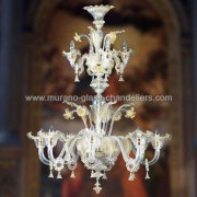 【MURANO GLASS CHANDELIERS】イタリア・ヴェネチアンガラスシャンデリア12灯「JAROD」（W900×H1300mm）<img class='new_mark_img2' src='https://img.shop-pro.jp/img/new/icons1.gif' style='border:none;display:inline;margin:0px;padding:0px;width:auto;' />