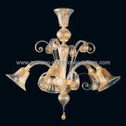 【MURANO GLASS CHANDELIERS】イタリア・ヴェネチアンガラスシャンデリア5灯「KARLYN」（W800×H750mm）<img class='new_mark_img2' src='https://img.shop-pro.jp/img/new/icons1.gif' style='border:none;display:inline;margin:0px;padding:0px;width:auto;' />