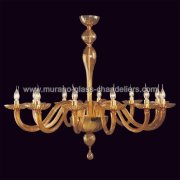 【MURANO GLASS CHANDELIERS】イタリア・ヴェネチアンガラスシャンデリア12灯「MIELE」（W1400×H950mm）<img class='new_mark_img2' src='https://img.shop-pro.jp/img/new/icons1.gif' style='border:none;display:inline;margin:0px;padding:0px;width:auto;' />