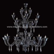 【MURANO GLASS CHANDELIERS】イタリア・ヴェネチアンガラスシャンデリア24灯「NITO」（W1400×H1850mm）<img class='new_mark_img2' src='https://img.shop-pro.jp/img/new/icons1.gif' style='border:none;display:inline;margin:0px;padding:0px;width:auto;' />