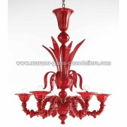 【MURANO GLASS CHANDELIERS】イタリア・ヴェネチアンガラスシャンデリア6灯「PARADISO」（W850×H800mm）<img class='new_mark_img2' src='https://img.shop-pro.jp/img/new/icons1.gif' style='border:none;display:inline;margin:0px;padding:0px;width:auto;' />