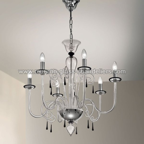 MURANO GLASS CHANDELIERSۥꥢͥ󥬥饹ǥꥢ6PICANDOIסW750H720mm