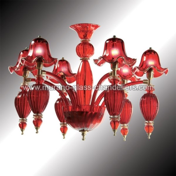 MURANO GLASS CHANDELIERSۥꥢͥ󥬥饹ǥꥢ6RAVENNAסW910H600mm