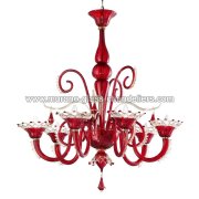 【MURANO GLASS CHANDELIERS】イタリア・ヴェネチアンガラスシャンデリア6灯「REGATA」（W930×H1000mm）<img class='new_mark_img2' src='https://img.shop-pro.jp/img/new/icons1.gif' style='border:none;display:inline;margin:0px;padding:0px;width:auto;' />