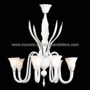 【MURANO GLASS CHANDELIERS】イタリア・ヴェネチアンガラスシャンデリア8灯「SALICE」（W950×H750mm）<img class='new_mark_img2' src='https://img.shop-pro.jp/img/new/icons1.gif' style='border:none;display:inline;margin:0px;padding:0px;width:auto;' />