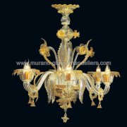 【MURANO GLASS CHANDELIERS】イタリア・ヴェネチアンガラスシャンデリア6灯「SHERICE」（W800×H800mm）<img class='new_mark_img2' src='https://img.shop-pro.jp/img/new/icons1.gif' style='border:none;display:inline;margin:0px;padding:0px;width:auto;' />