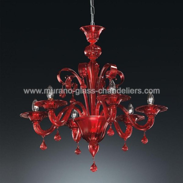 MURANO GLASS CHANDELIERSۥꥢͥ󥬥饹ǥꥢ6STIGEסW760H720mm