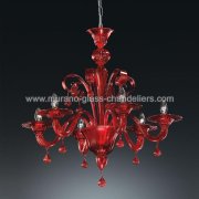 【MURANO GLASS CHANDELIERS】イタリア・ヴェネチアンガラスシャンデリア6灯「STIGE」（W760×H720mm）<img class='new_mark_img2' src='https://img.shop-pro.jp/img/new/icons1.gif' style='border:none;display:inline;margin:0px;padding:0px;width:auto;' />