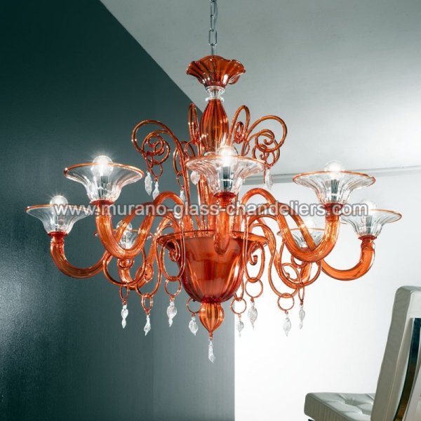 MURANO GLASS CHANDELIERSۥꥢͥ󥬥饹ǥꥢ8TARICסW940H740mm