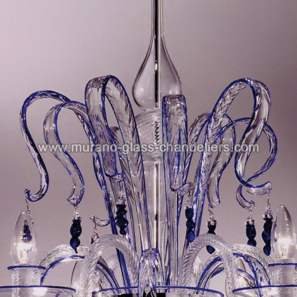 MURANO GLASS CHANDELIERSۥꥢͥ󥬥饹ǥꥢ6ZAFFIROסW720H700mm