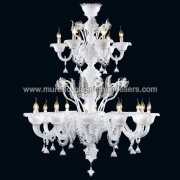 【MURANO GLASS CHANDELIERS】イタリア・ヴェネチアンガラスシャンデリア18灯「ZENIA」（W1400×H1300mm）<img class='new_mark_img2' src='https://img.shop-pro.jp/img/new/icons1.gif' style='border:none;display:inline;margin:0px;padding:0px;width:auto;' />