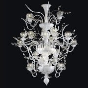 【MURANO GLASS CHANDELIERS】イタリア・ヴェネチアンガラスシャンデリア25灯「DAKOTA」（W1600×H1700mm）