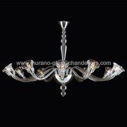 【MURANO GLASS CHANDELIERS】イタリア・ヴェネチアンガラスシャンデリア12灯「JIA」（W1600×H1050mm）