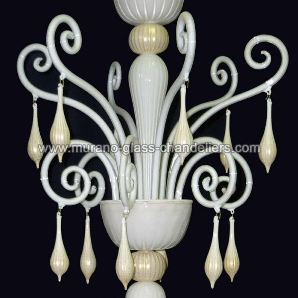 MURANO GLASS CHANDELIERSۥꥢͥ󥬥饹ǥꥢ6RICCIO BIANCOסW750H900mm