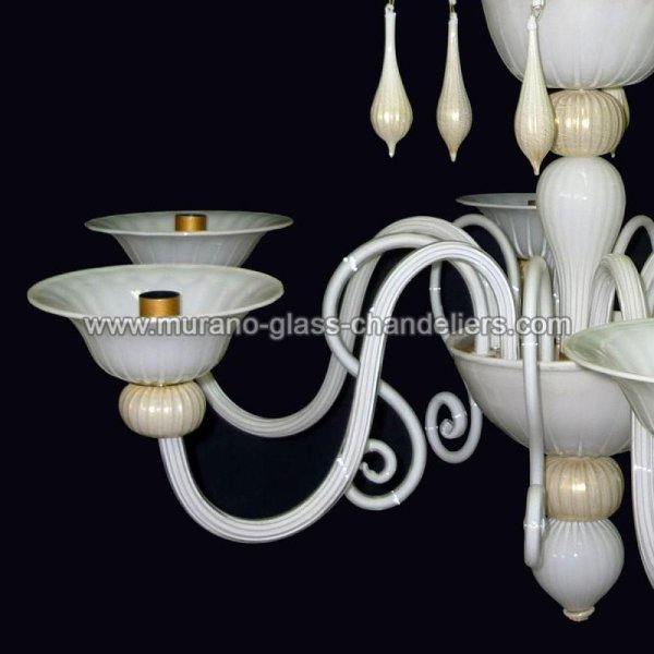 MURANO GLASS CHANDELIERSۥꥢͥ󥬥饹ǥꥢ6RICCIO BIANCOסW750H900mm