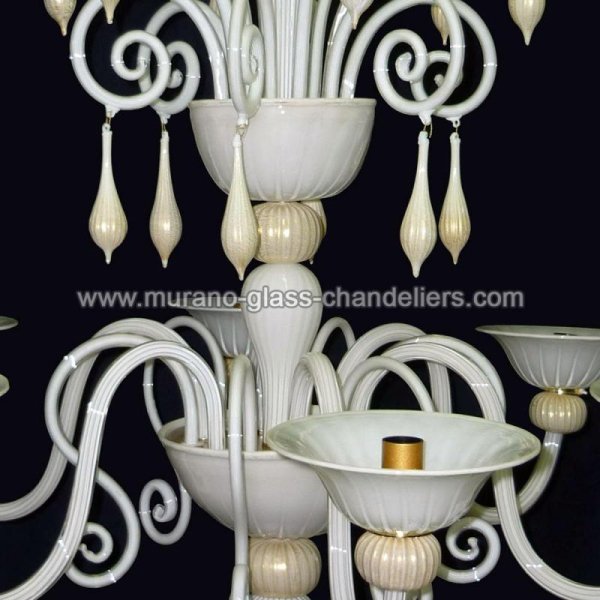 MURANO GLASS CHANDELIERSۥꥢͥ󥬥饹ǥꥢ6RICCIO BIANCOסW750H900mm