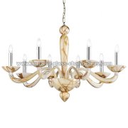 【MURANO GLASS CHANDELIERS】イタリア・ヴェネチアンガラスシャンデリア8灯「SEMPLICE」（W900×H650mm）<img class='new_mark_img2' src='https://img.shop-pro.jp/img/new/icons1.gif' style='border:none;display:inline;margin:0px;padding:0px;width:auto;' />