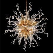 【MURANO GLASS CHANDELIERS】イタリア・ヴェネチアンガラスシャンデリア15灯「SOLAIRE」（W850×H850mm）