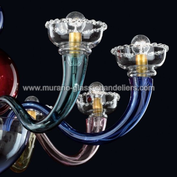 MURANO GLASS CHANDELIERSۥꥢͥ󥬥饹ǥꥢ8ARLECCHINOסW1000H750mm