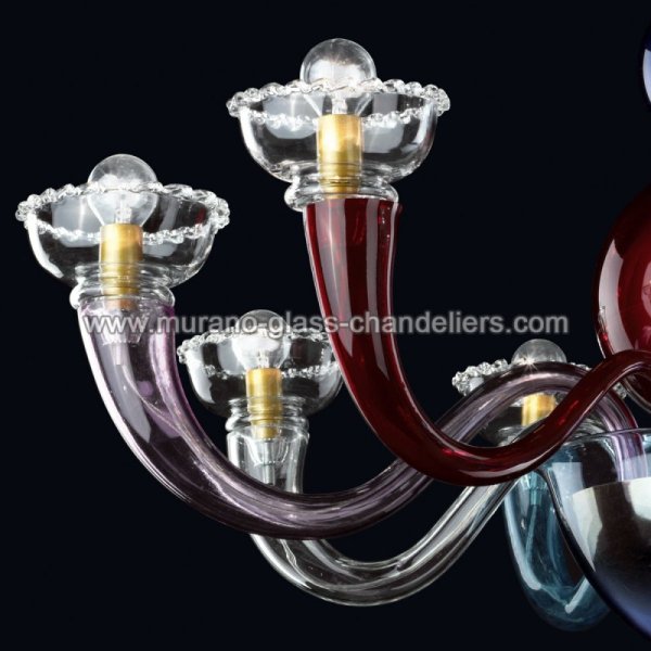 MURANO GLASS CHANDELIERSۥꥢͥ󥬥饹ǥꥢ8ARLECCHINOסW1000H750mm