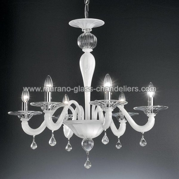 MURANO GLASS CHANDELIERSۥꥢͥ󥬥饹ǥꥢ6CABIRIסW760H640mm