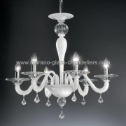 【MURANO GLASS CHANDELIERS】イタリア・ヴェネチアンガラスシャンデリア6灯「CABIRI」（W760×H640mm）<img class='new_mark_img2' src='https://img.shop-pro.jp/img/new/icons1.gif' style='border:none;display:inline;margin:0px;padding:0px;width:auto;' />