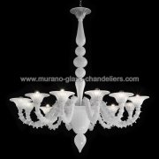 【MURANO GLASS CHANDELIERS】イタリア・ヴェネチアンガラスシャンデリア12灯「CANDIDO」（W1300×H1300mm）