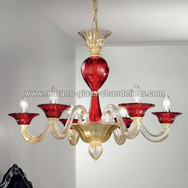 MURANO GLASS CHANDELIERSۥꥢͥ󥬥饹ǥꥢ6ERMESסW740H540mm