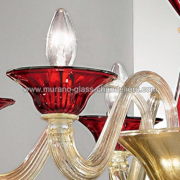 MURANO GLASS CHANDELIERSۥꥢͥ󥬥饹ǥꥢ6ERMESסW740H540mm