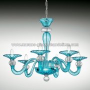 【MURANO GLASS CHANDELIERS】イタリア・ヴェネチアンガラスシャンデリア8灯「ERMIONE」（W900×H540mm）<img class='new_mark_img2' src='https://img.shop-pro.jp/img/new/icons1.gif' style='border:none;display:inline;margin:0px;padding:0px;width:auto;' />