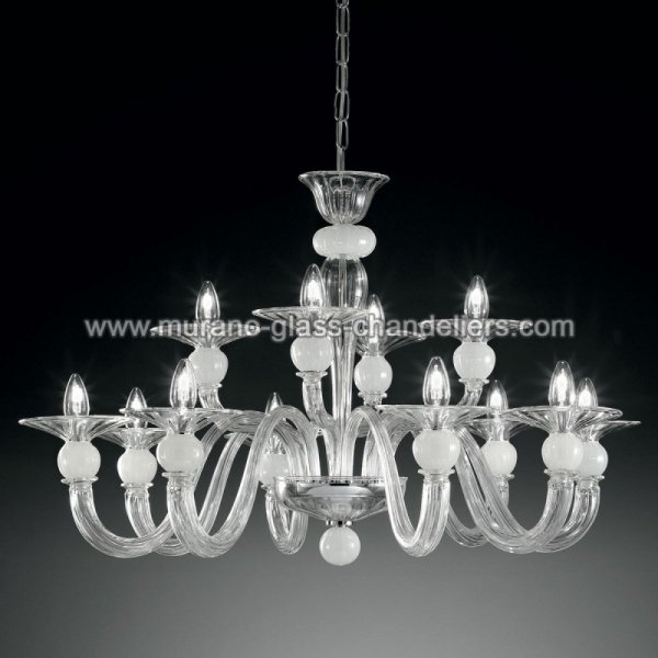 MURANO GLASS CHANDELIERSۥꥢͥ󥬥饹ǥꥢ12ERMIONEסW900H540mm