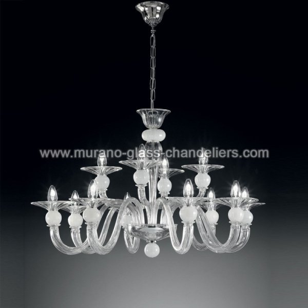 MURANO GLASS CHANDELIERSۥꥢͥ󥬥饹ǥꥢ12ERMIONEסW900H540mm