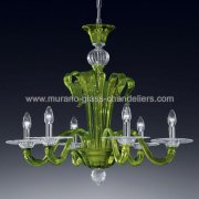 【MURANO GLASS CHANDELIERS】イタリア・ヴェネチアンガラスシャンデリア6灯「ETERE」（W780×H650mm）<img class='new_mark_img2' src='https://img.shop-pro.jp/img/new/icons1.gif' style='border:none;display:inline;margin:0px;padding:0px;width:auto;' />