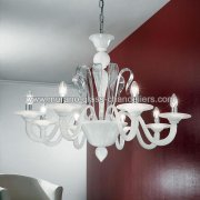 【MURANO GLASS CHANDELIERS】イタリア・ヴェネチアンガラスシャンデリア8灯「ETERE」（W940×H680mm）<img class='new_mark_img2' src='https://img.shop-pro.jp/img/new/icons1.gif' style='border:none;display:inline;margin:0px;padding:0px;width:auto;' />