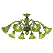 【MURANO GLASS CHANDELIERS】イタリア・ヴェネチアンガラスシャンデリア8灯「GIUSTO」（W900×H710mm）