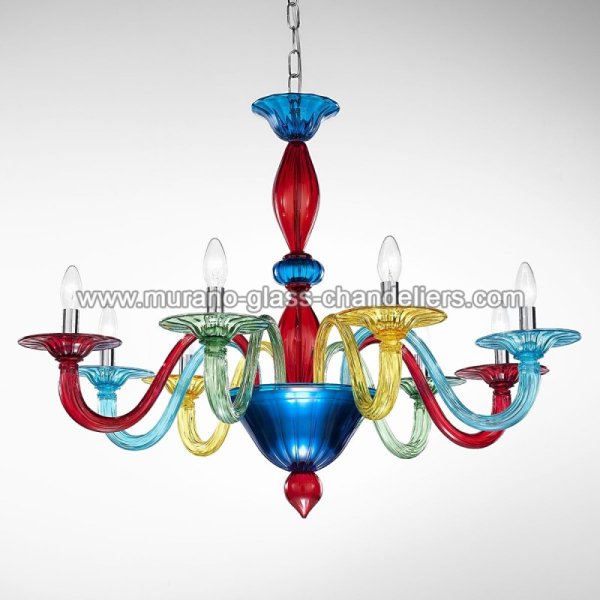 MURANO GLASS CHANDELIERSۥꥢͥ󥬥饹ǥꥢ8IRIDEסW920H660mm