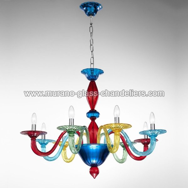 MURANO GLASS CHANDELIERSۥꥢͥ󥬥饹ǥꥢ8IRIDEסW920H660mm